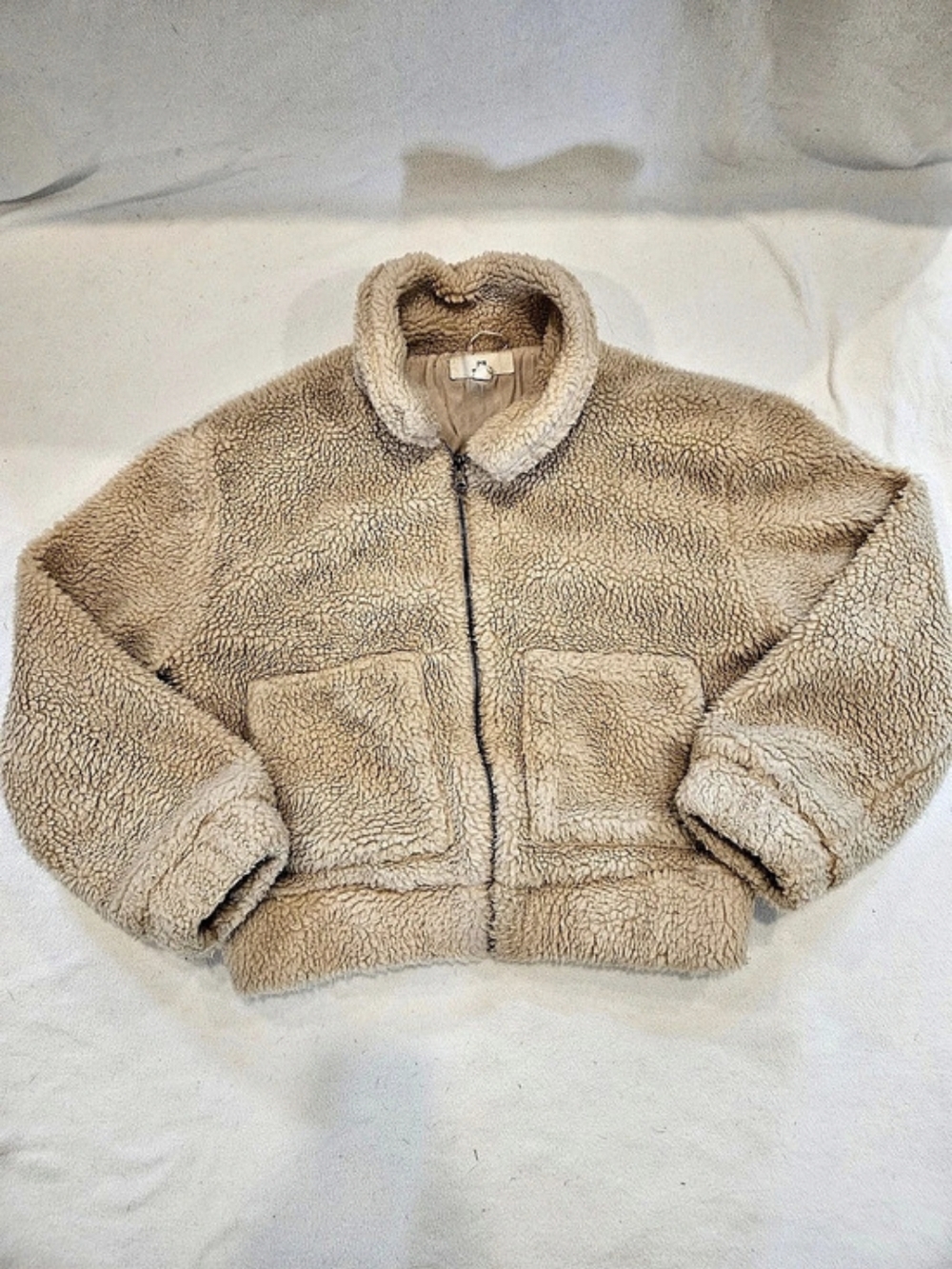 Thread & Supply Teddy Fleece Jacket in Brown Size Medium